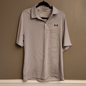 Under Armour Black and White Polo Shirt Performance Design